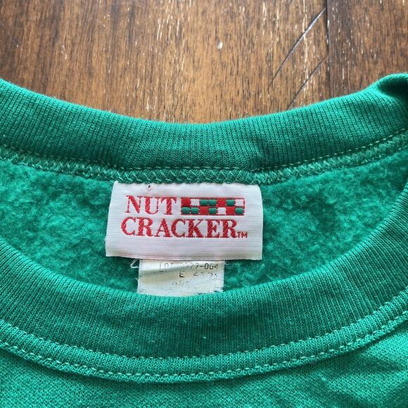 Vintage Nutcracker Christmas Sweater Mens Large Cat Tree Santa Pullover 90s - Picture 10 of 14